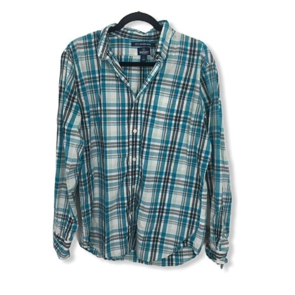 Old navy SZ L button down plaid shirt - Picture 1 of 2